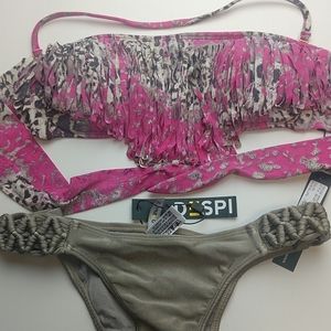 Despi Pink Brazilian Bikini Size Small